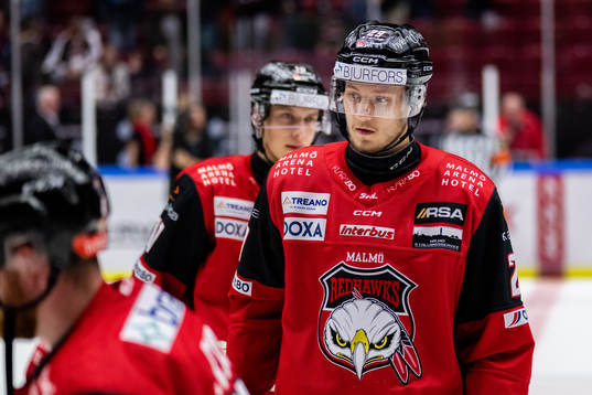 Malmö Redhawks Eric Engstrand deppar