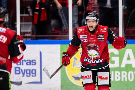 Malmö Redhawks Pathrik Westerholm jublar