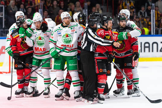 Rögles Vojtech Mozik och Luleås Brendan Shinnimin med
