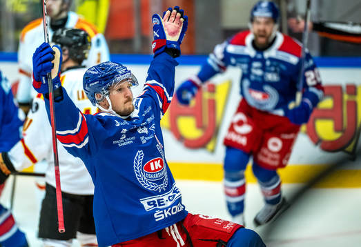Oskarshamns Patrik Karlkvist jublar