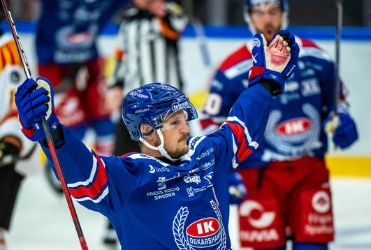 Oskarshamns Patrik Karlkvist jublar