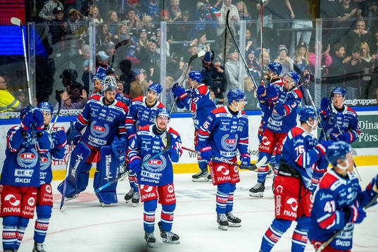 Oskarshamns spelare jublar