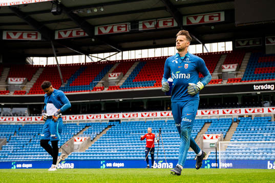 Goalkeeper Ørjan Håskjold Nyland of the Norwegian