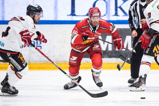 Vita Hästens Arvid Degerstedt och Moras Kevin Hancock 0ch