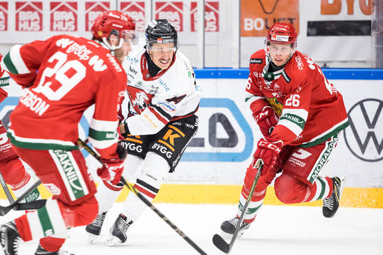 Vita Hästens Rasmus Kahilainen och Moras Isac Heens