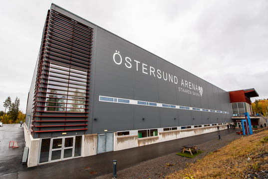 Exteriör vy av Östesunds Arena