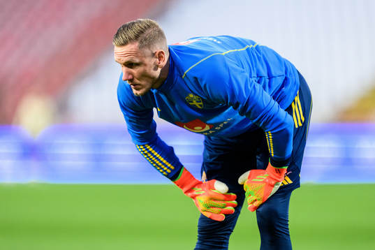 goalkeeper Robin Olsen of Sweden