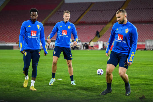 Anthony Elanga, Viktor Claesson and Jesper Karlström of
