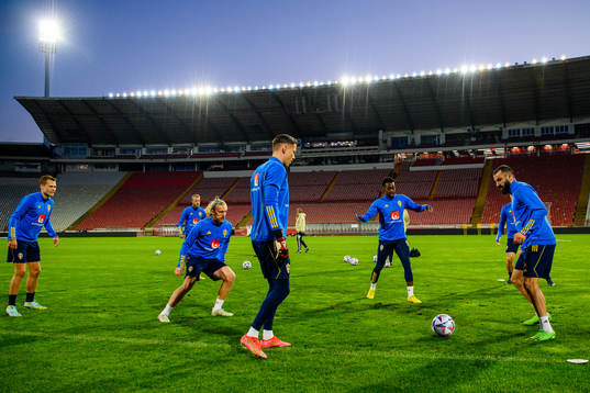 Viktor Claesson, Emil Forsberg, Anthony Elanga and Mikael
