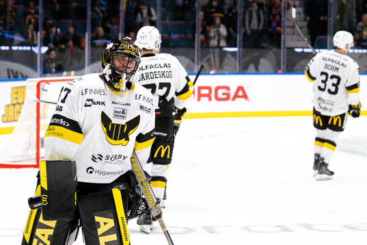 Västerås målvakt Johan Gustafsson deppar