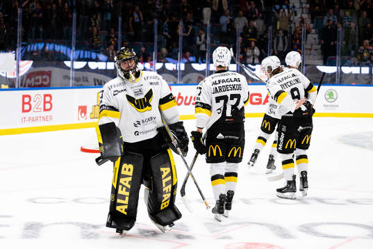 Västerås målvakt Johan Gustafsson deppar