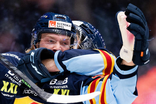 Djurgårdens Olle Liss jublar