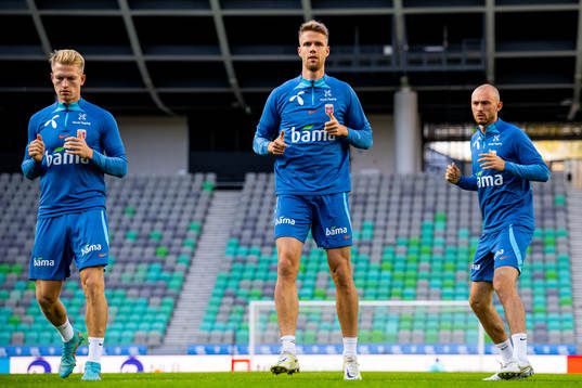 Andreas Hanche-Olsen, Kristoffer Ajer and Fredrik Aursnes