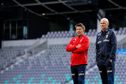 Bård Wiggen and Ståle Solbakken, head coach of the