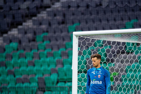 Goalkeeper Ørjan Håskjold Nyland of the Norwegian