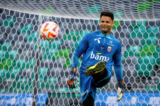 Goalkeeper Sten Grytebust of the Norwegian national