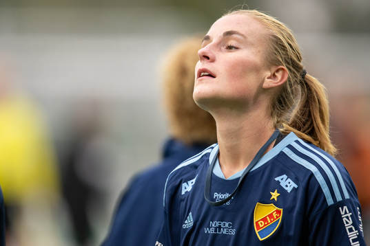 Djurgårdens Kamilla Lilhammer Karlsen deppar