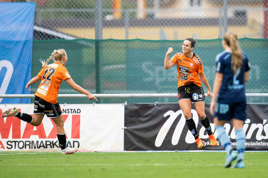 Kristianstads Evelyne Viens jublar