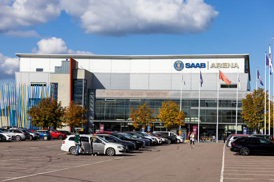 Vy av Saab Arena