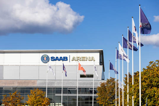 Vy av Saab Arena