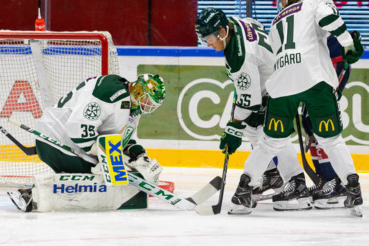Färjestads målvakt Dennis Hildeby