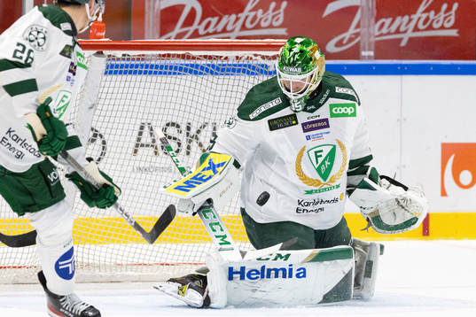 Färjestads målvakt Dennis Hildeby