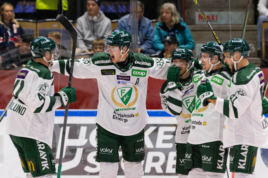Färjestads Victor Ejdsell , Michael Lindqvist och Theodor