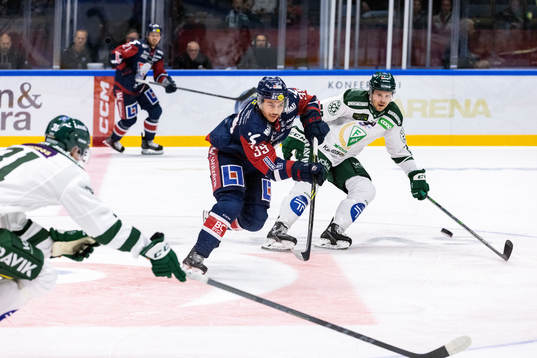 Linköpings Ty Rattie och Färjestads Ville Pokka