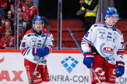 Oskarshamns Niclas Burström och Emil Lilleberg deppar