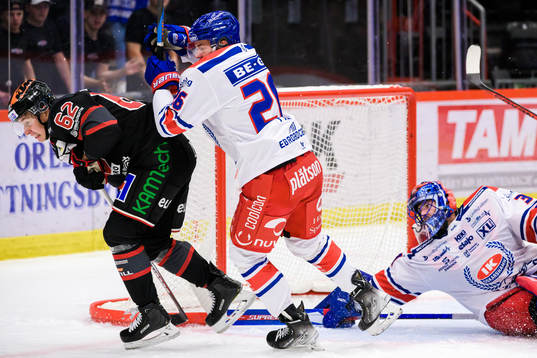 Örebros Robert Leino och Oskarshamns Lukas Pilö och