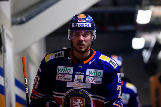 Växjös Joel Kellman före ishockeymatchen i SHL mellan