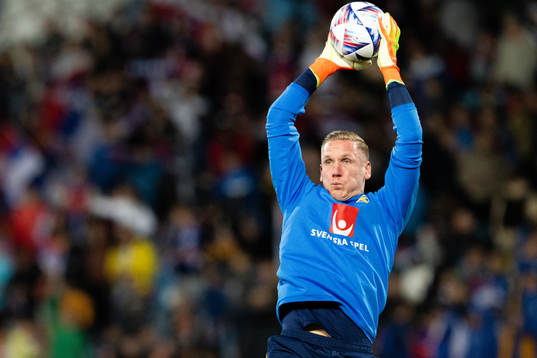 Goalkeeper Robin Olsen of Sweden