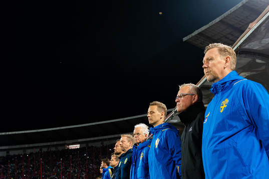 Head coach Janne Andersson and Assistant coach Peter