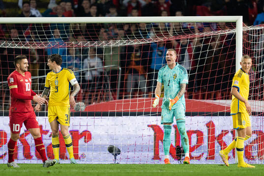 Victor Nilsson Lindelöf , goalkeeper Robin Olsen and