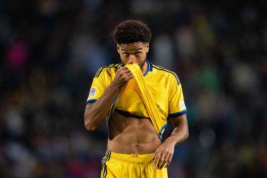 Jens Cajuste of Sweden looks dejected