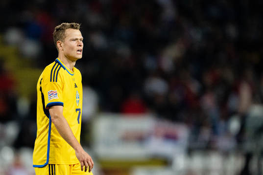 Viktor Claesson of Sweden looks dejected