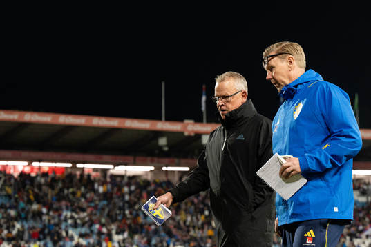 Head coach Janne Andersson and Assistant coach Peter
