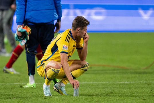 Mattias Svanberg of Sweden looks dejected