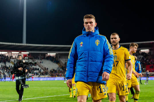 Viktor Gyökeres of Sweden looks dejected