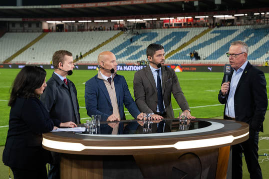 Head coach Janne Andersson of Sweden in the Viably studio