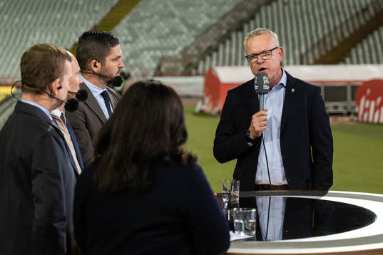 Head coach Janne Andersson of Sweden in the Viably studio