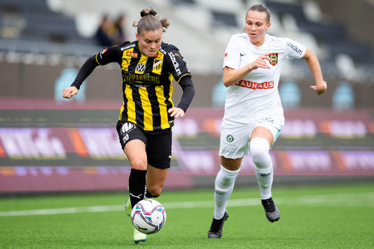 Häckens Hanna Wijk och Brommapojkarnas Frida Thörnqvist