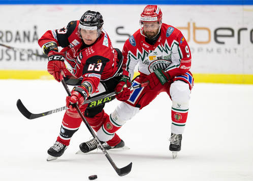 Malmö Redhawks Fredrik Händemark och Frölundas Jan Mursak