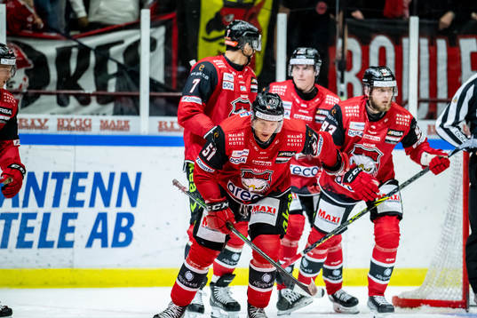 Malmö Redhawkss Emil Sylvegård  jublar