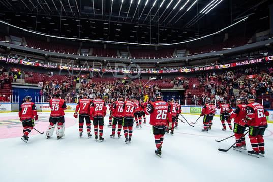 Malmö Redhawks spelarna tackar publiken