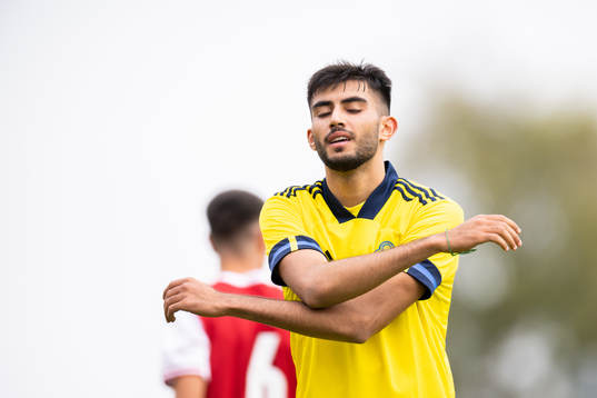 Montander Madjed of Sweden looks dejected