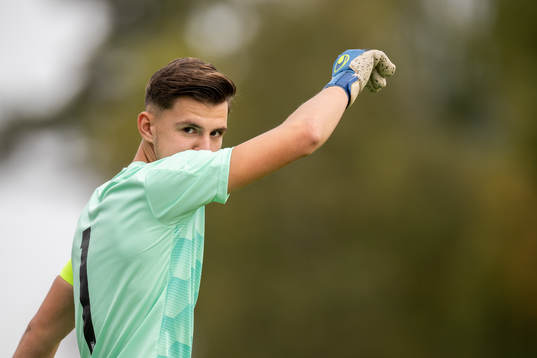 Goalkeeper Kenan Jusic of Austria