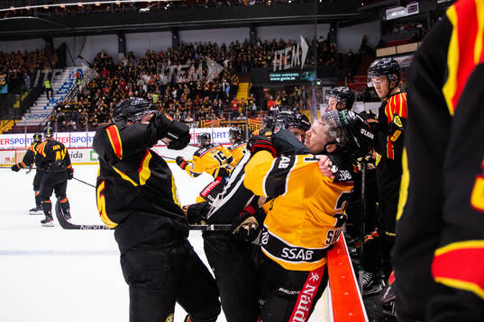 Brynäs Simon Bertilsson och Luleås Brendan Shinnimin
