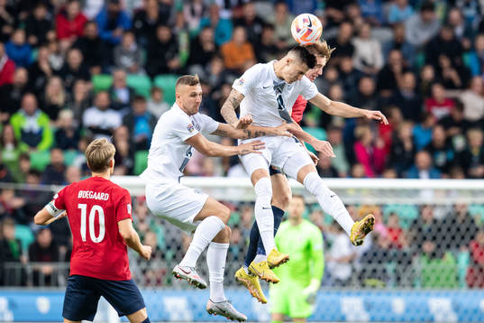 Jasmin Kurtic and Benjamin Sesko of Slovenia and Kristian