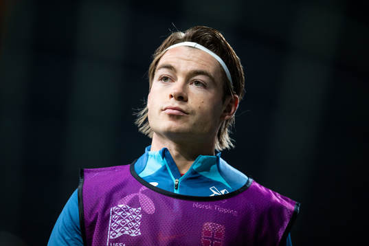 Patrick Berg of Norway warms up